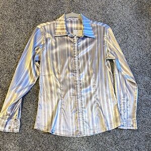 Ranch Dress’n Metallic Striped Shirt NWT